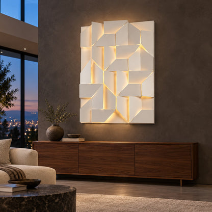 Folded Aluminium Wall Sconce Geometric LED Adjustable