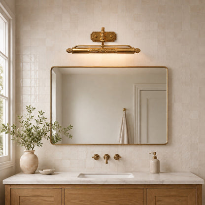 Adjustable Brass LED Wall Sconce 45–76cm Bedside & Living Room Light