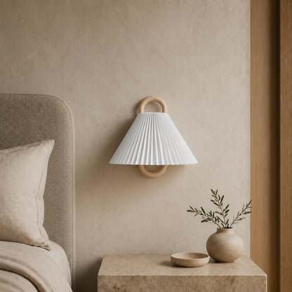 Minimalist Wall Light Wall Mounted Beech Wood Base