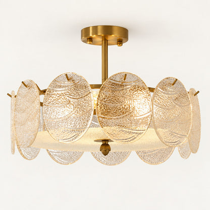 Copper Multi-Head LED Flush Mount Ceiling Light 5 to 8 Light Warm White