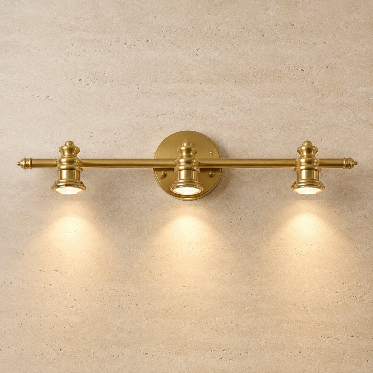 Brass Multi-Head LED Wall Light 1–5 Head Adjustable Dimmable Sconce