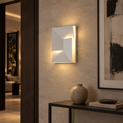 Folded Aluminium Wall Sconce Geometric LED Adjustable