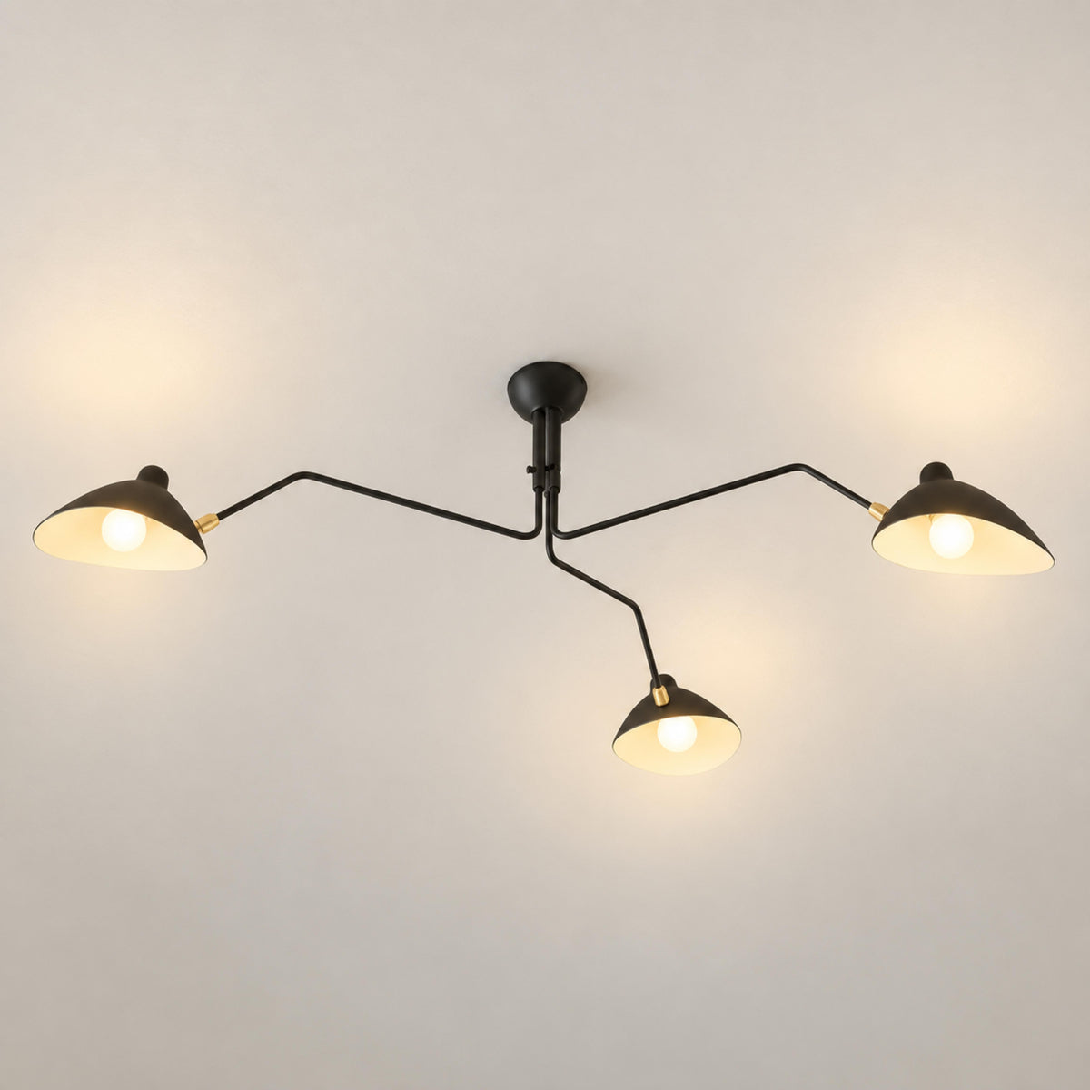 Adjustable Multi-Arm LED Flush Mount Ceiling Light Metal 3 or 6 Light