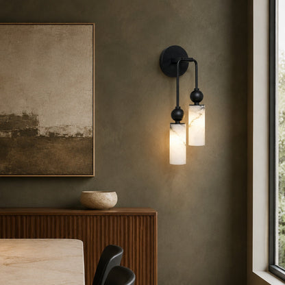 Flush Mount Glass Wall Light Adjustable LED Sconce