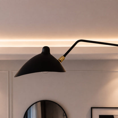 Aluminium & Brass Adjustable LED Flush Mount Ceiling Light 3 or 6 Light