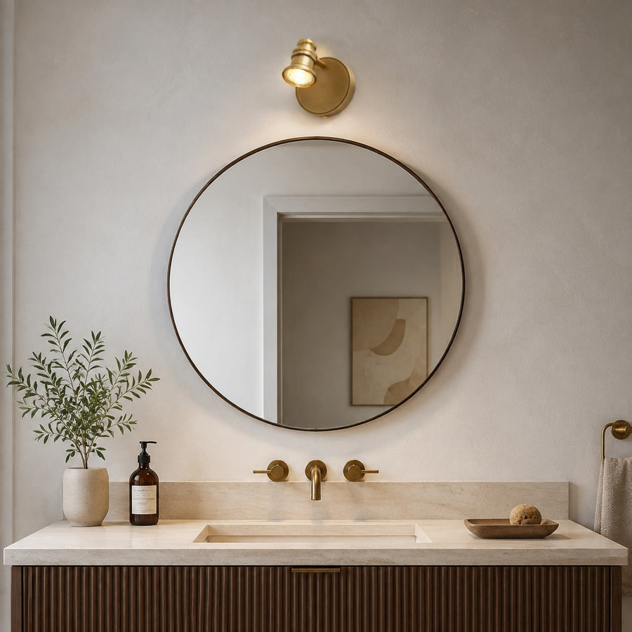 Brass Multi-Head LED Wall Light 1–5 Head Adjustable Dimmable Sconce