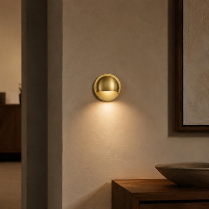 Compact Round Metal LED Wall Sconce
