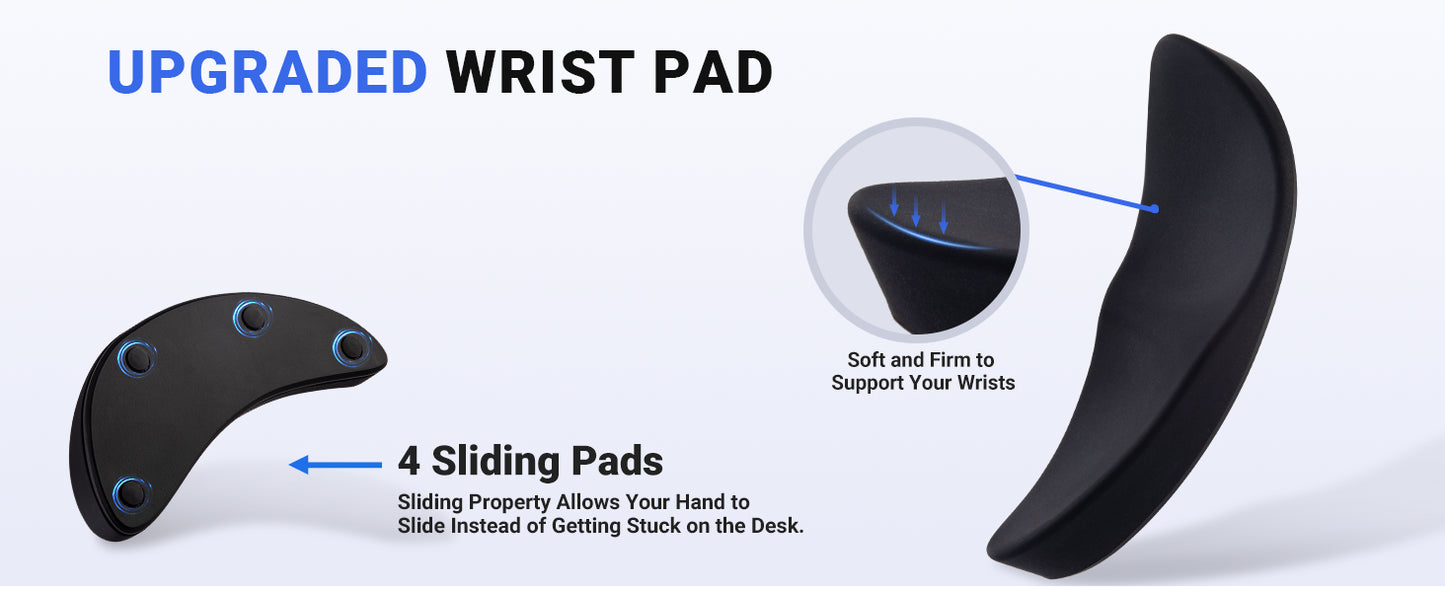Ergonomic Gliding Mouse Wrist Rest – Palm Support for Office