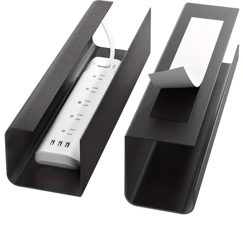 Under-Desk Cable Management Tray No-Screw Self-Adhesive