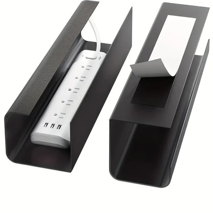 Under-Desk Cable Management Tray No-Screw Self-Adhesive