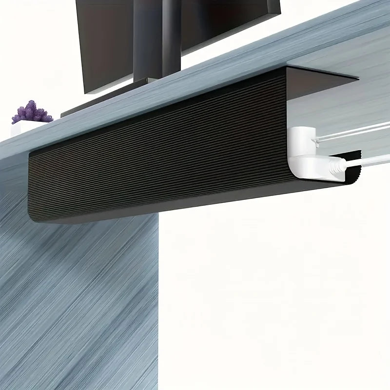 Under-Desk Cable Management Tray No-Screw Self-Adhesive