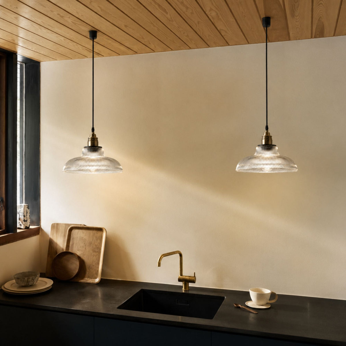 Nordic Vintage Coloured Glass Pendant Light Kitchen Dining Bar E27