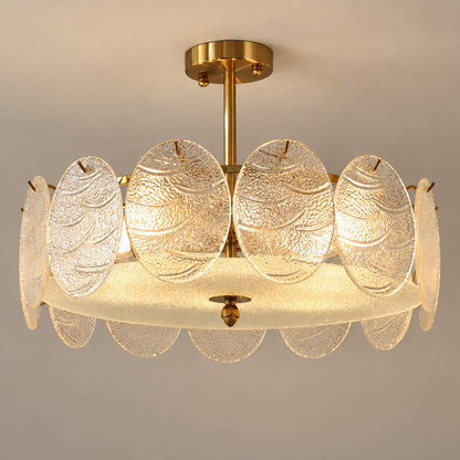Copper Multi-Head LED Flush Mount Ceiling Light 5 to 8 Light Warm White