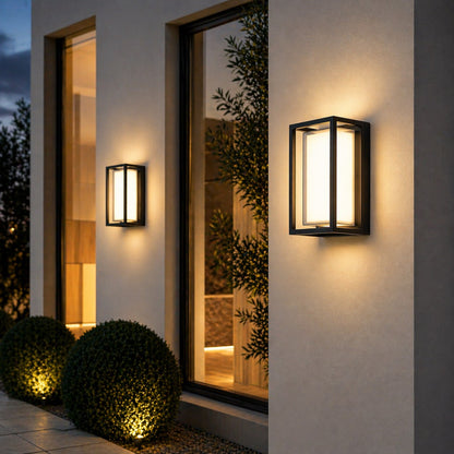 Modern Outdoor Wall Light Waterproof Aluminum Fixture for Villa Porch and Corridor with LED