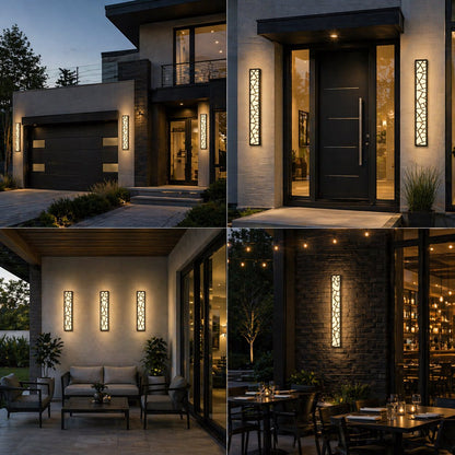 Modern LED Wall Light Waterproof Outdoor Fixture Anti-Rust Design for Gardens and Garages