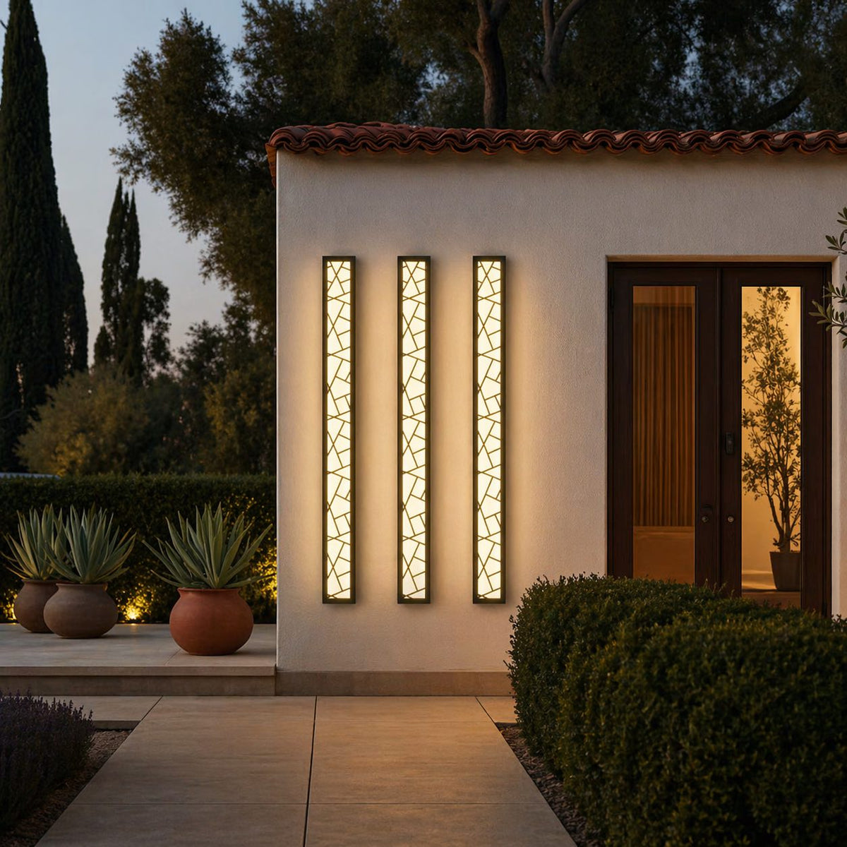 Modern LED Wall Light Waterproof Outdoor Fixture Anti-Rust Design for Gardens and Garages