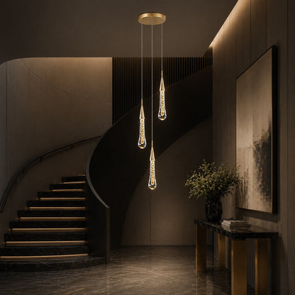 Long Crystal Chandelier Aluminium 1-48 Head LED