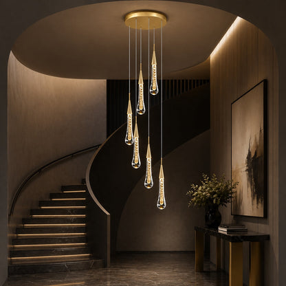 Long Crystal Chandelier Aluminium 1-48 Head LED