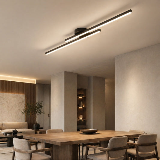 Modern Flush Mount Ceiling Light Aluminum LED Fixture for Minimalist Interiors