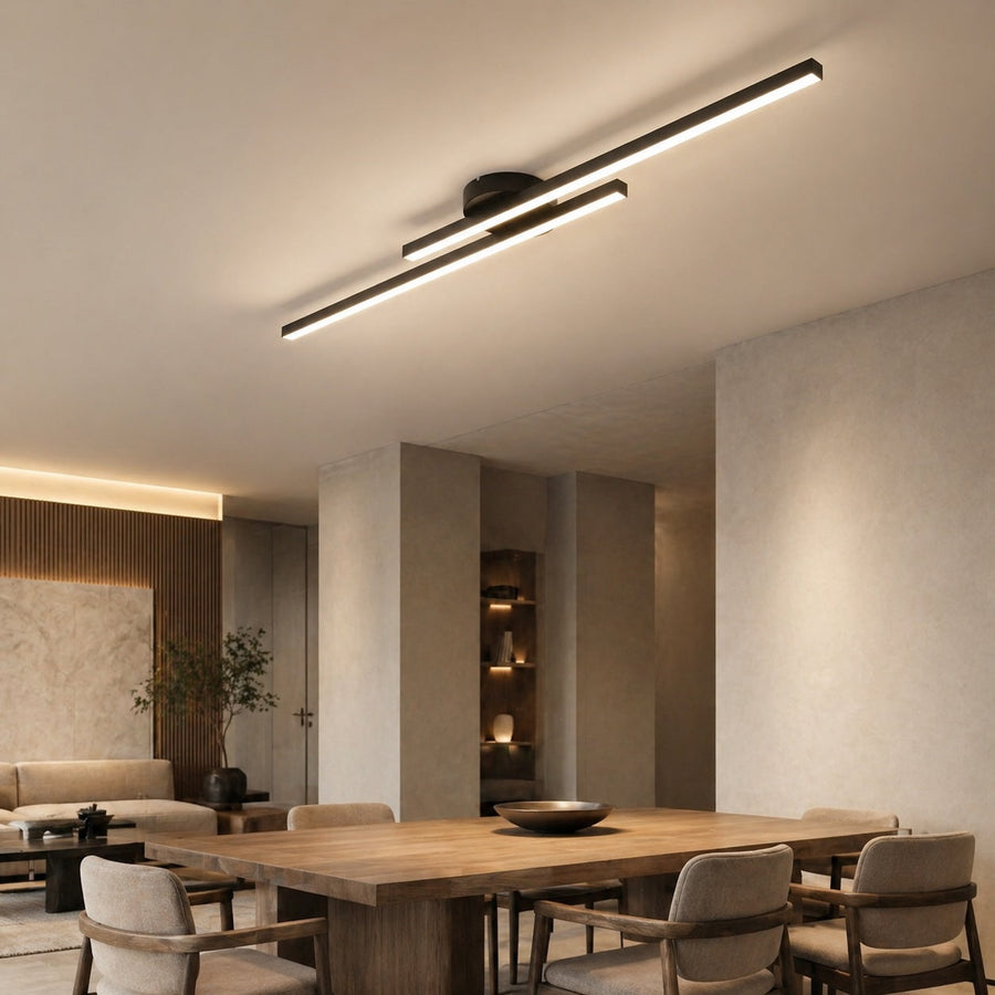 Modern Flush Mount Ceiling Light Aluminum LED Fixture for Minimalist Interiors