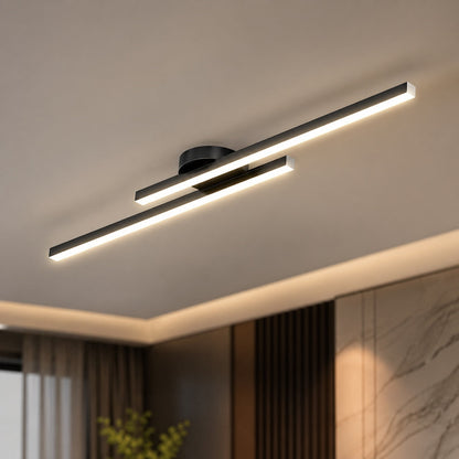 Modern Flush Mount Ceiling Light Aluminum LED Fixture for Minimalist Interiors