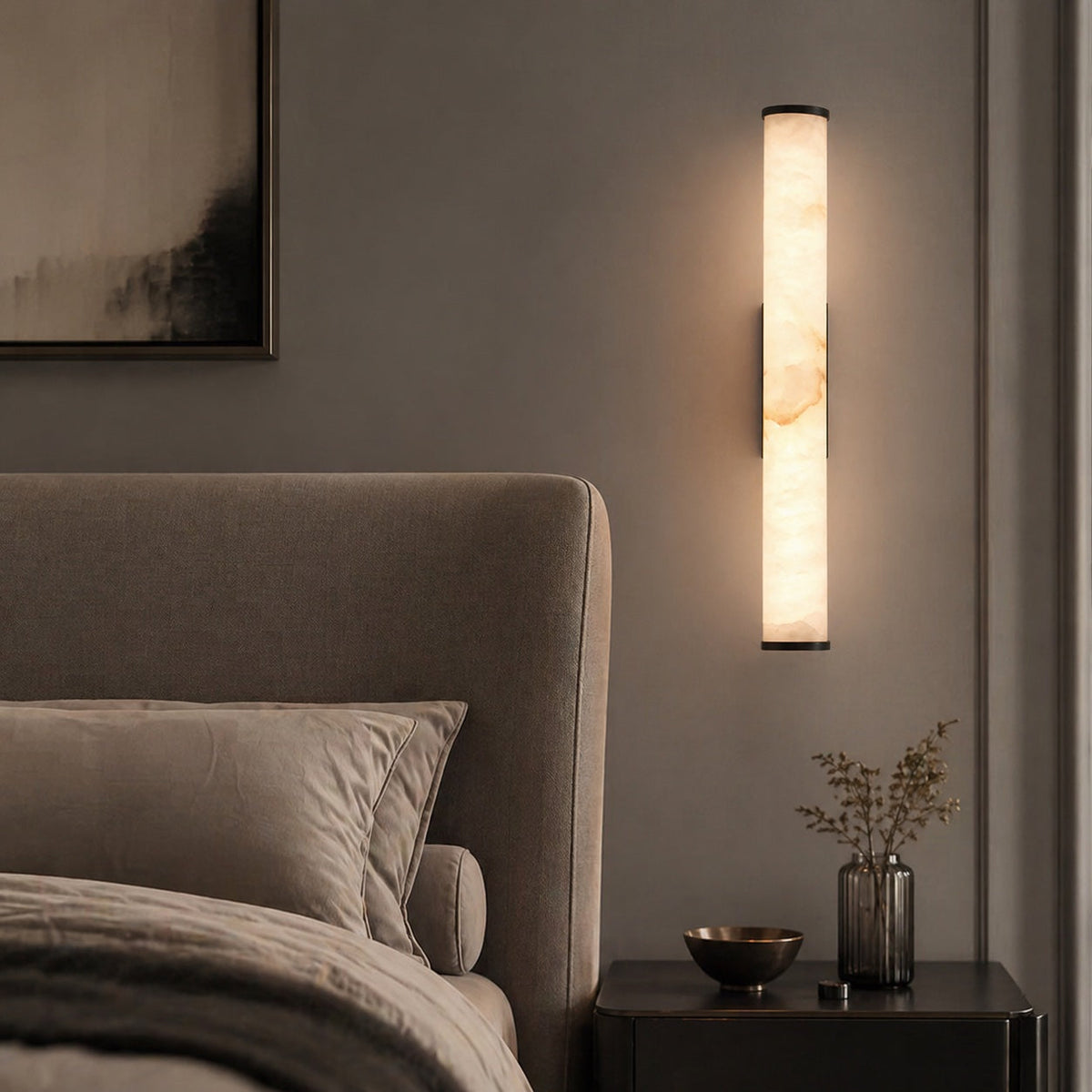 Marble-Effect Resin Wall Sconce Wall Mounted LED