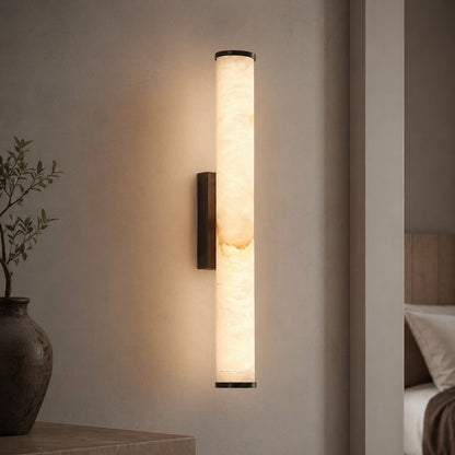 Marble-Effect Resin Wall Sconce Wall Mounted LED