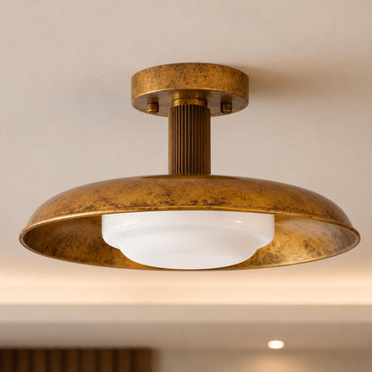 Adjustable Metal LED Flush Mount Ceiling Light Gold or Nickel Dimmable