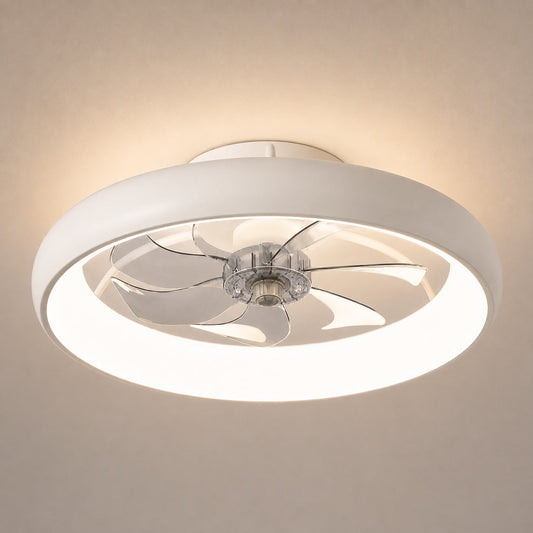 Clear Acrylic Blade 50 cm Ceiling Fan with Dimmable Tri-Colour LED DC Motor