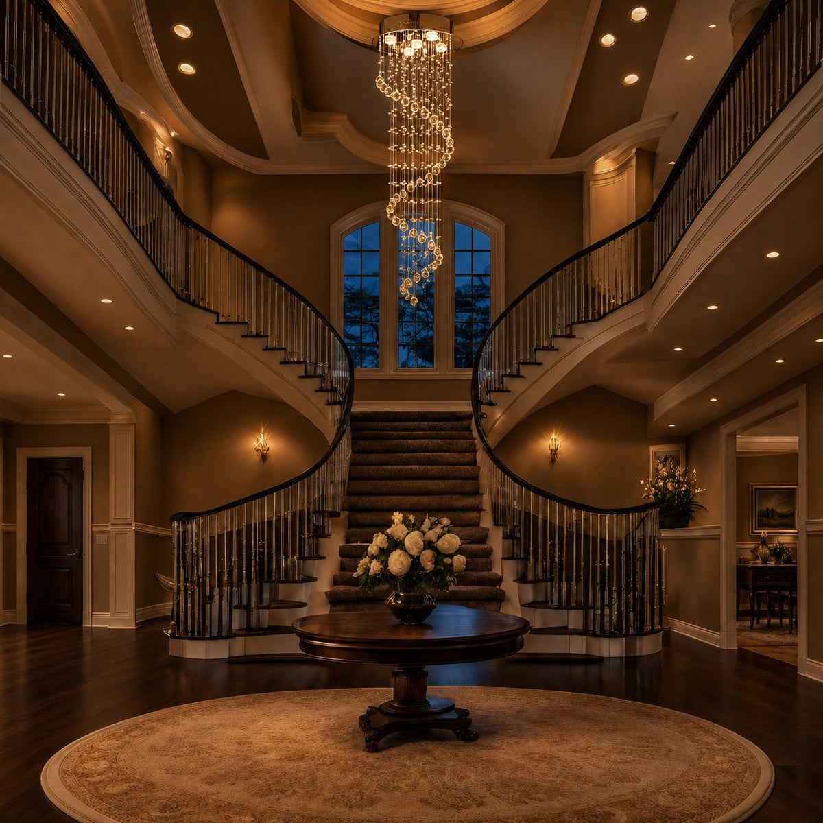 K9 Crystal Glass Chandelier Hanging LED Light Fixture