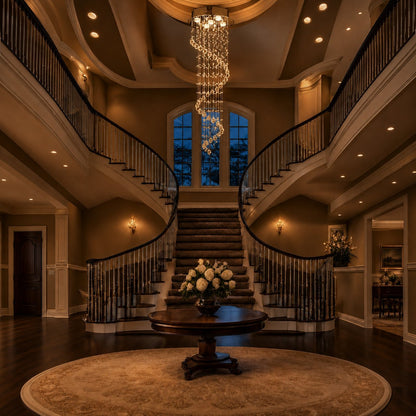 K9 Crystal Glass Chandelier Hanging LED Light Fixture