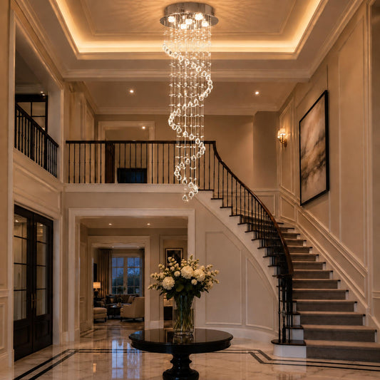 K9 Crystal Glass Chandelier Hanging LED Light Fixture