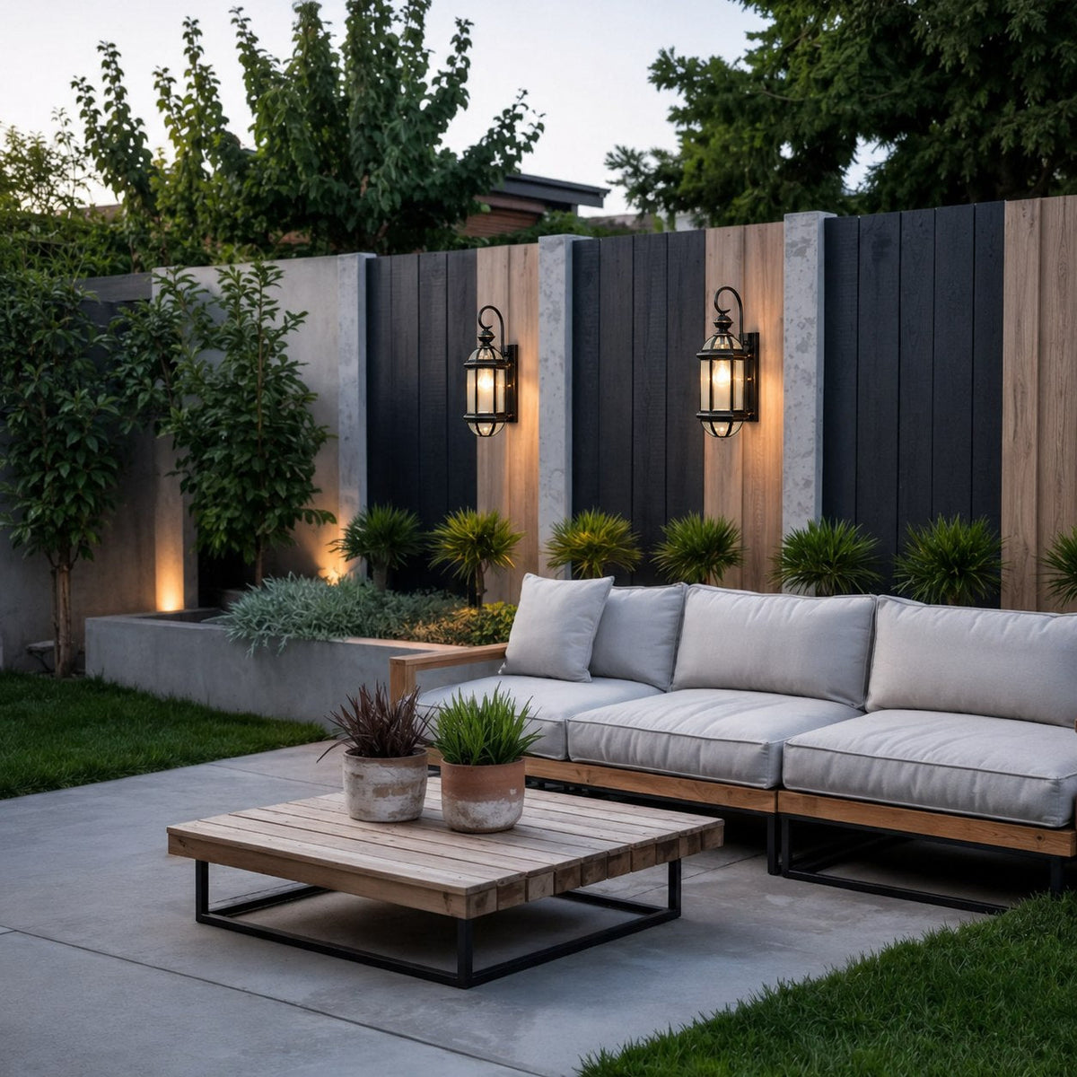 Vintage Outdoor Wall Lamp Brass Construction Clear Glass Shade Hardwired IP20 Waterproof