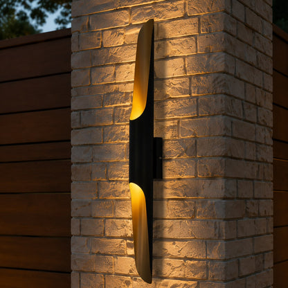 Contemporary Wall Light Outdoor Wall Sconce Matte Black Metal Handmade Adjustable Fixture