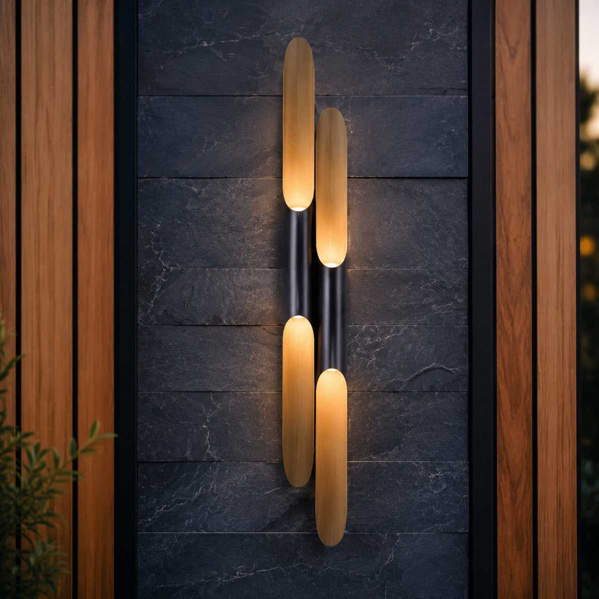 Contemporary Wall Light Outdoor Wall Sconce Matte Black Metal Handmade Adjustable Fixture
