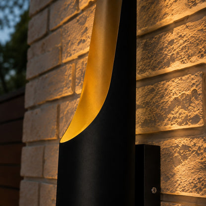 Contemporary Wall Light Outdoor Wall Sconce Matte Black Metal Handmade Adjustable Fixture