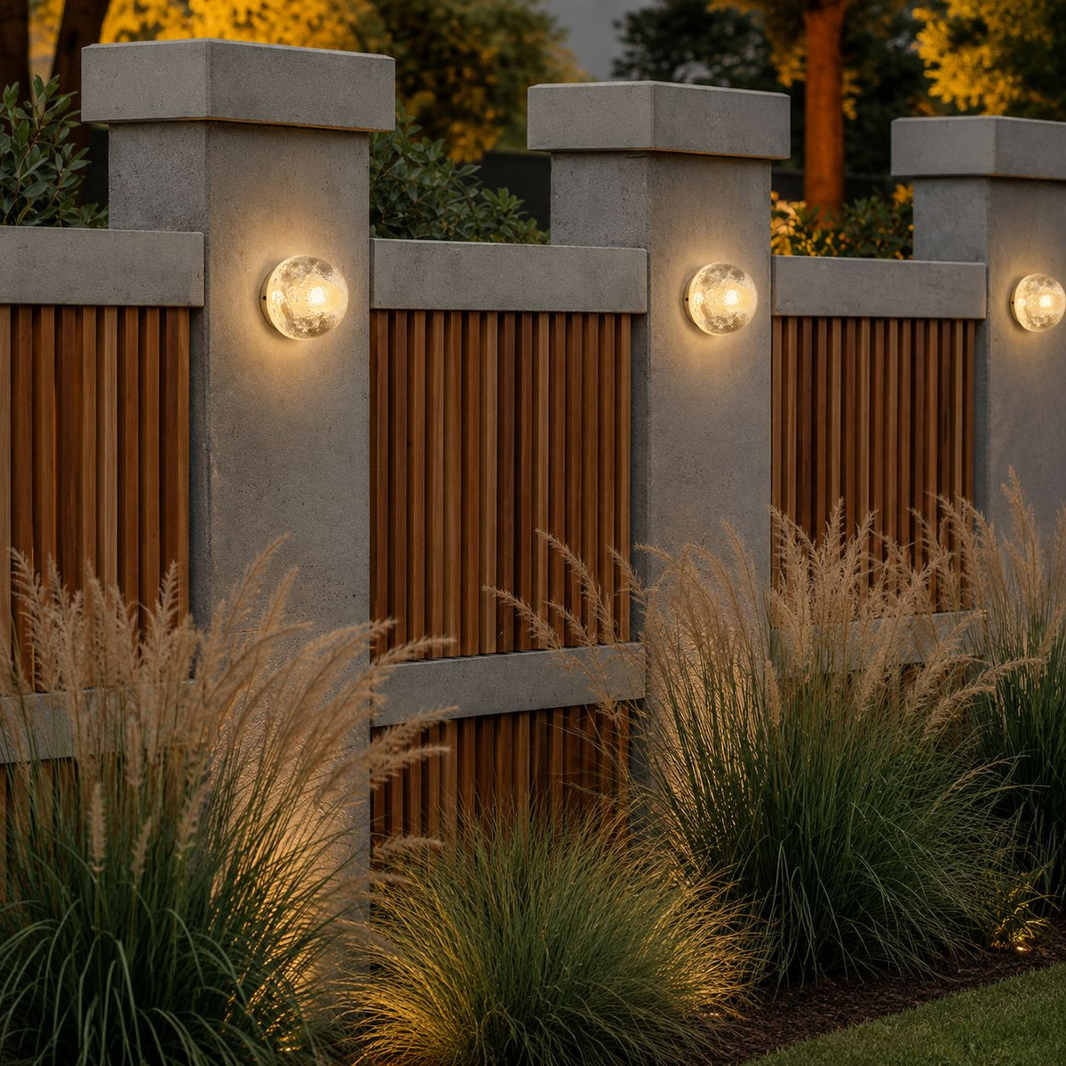 Modern Wall Lamp Wall Mounted Glass Shade Indoor Outdoor Use Compact Size 11cm