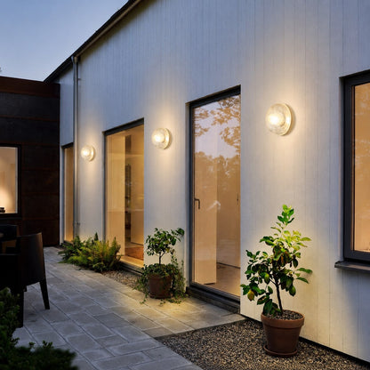 Modern Wall Lamp Wall Mounted Glass Shade Indoor Outdoor Use Compact Size 11cm