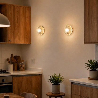 Modern Wall Lamp Wall Mounted Glass Shade Indoor Outdoor Use Compact Size 11cm