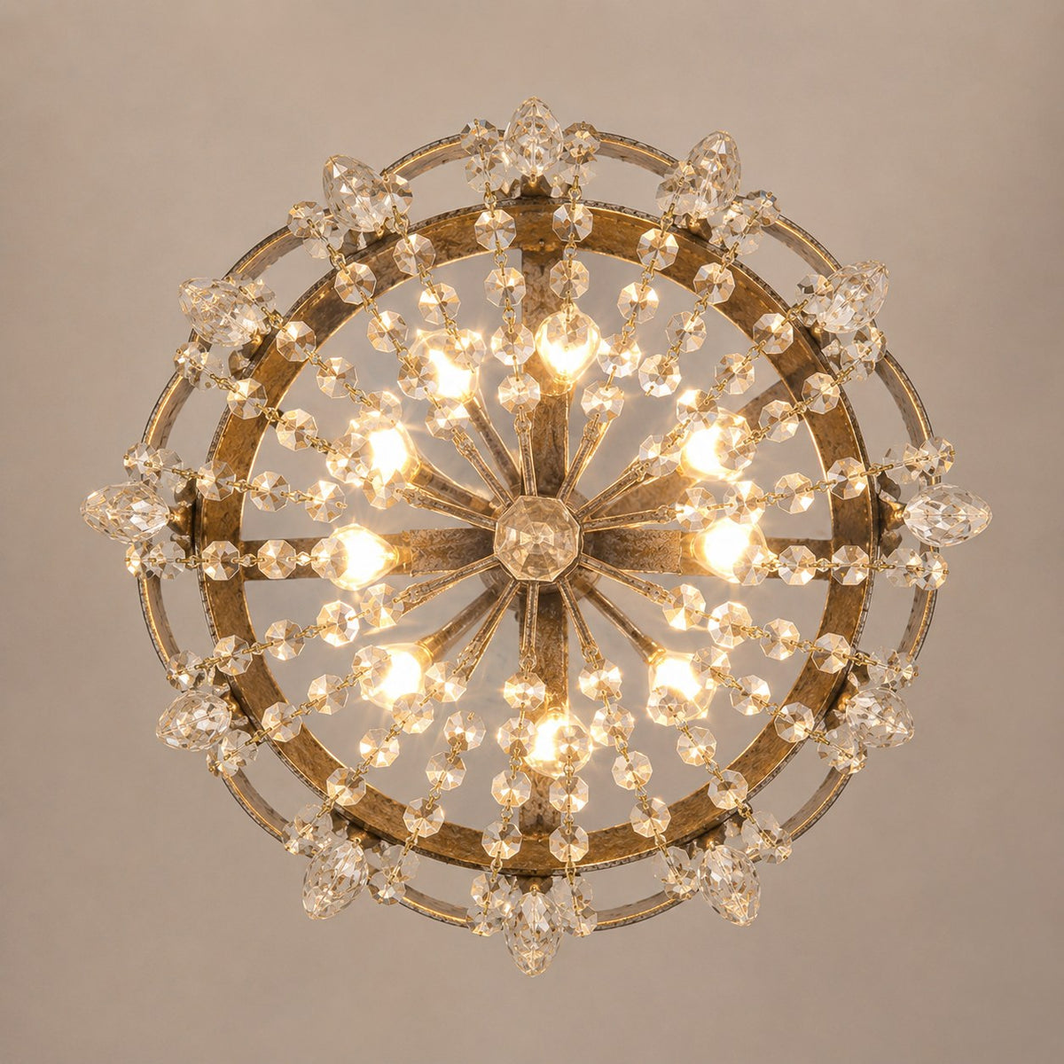 Tear Drop Glass Chandelier Adjustable Hanging LED