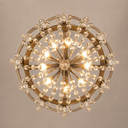 Tear Drop Glass Chandelier Adjustable Hanging LED