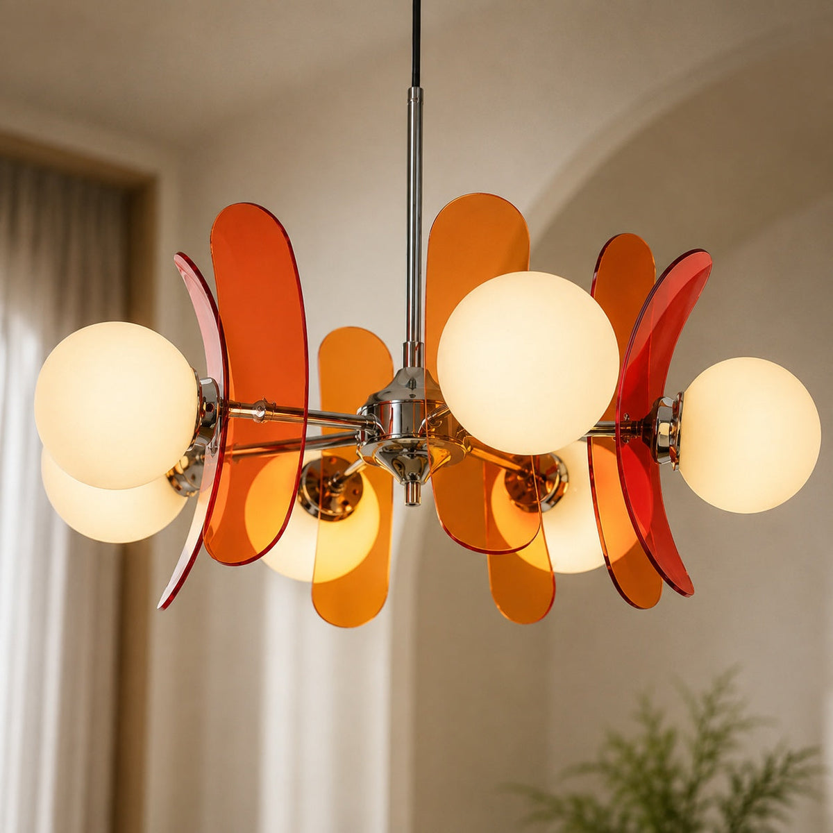Sputnik Metal Chandelier Multi-Colour LED