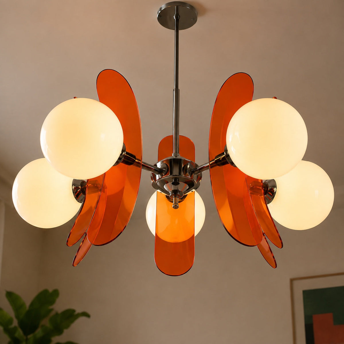 Sputnik Metal Chandelier Multi-Colour LED