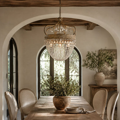 Tear Drop Glass Chandelier Adjustable Hanging LED