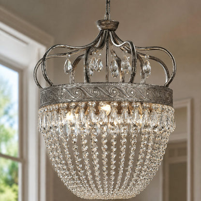 Tear Drop Glass Chandelier Adjustable Hanging LED