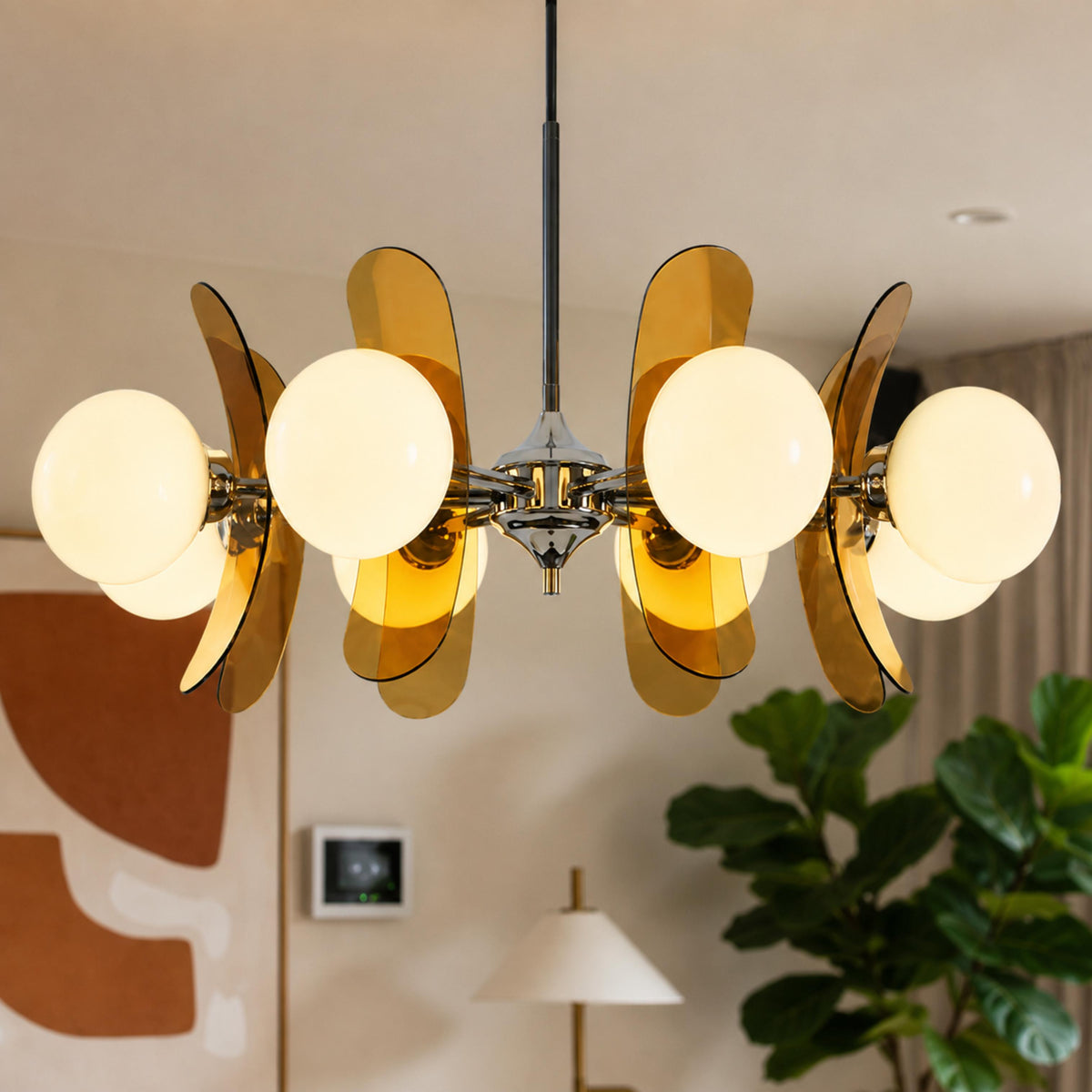 Sputnik Metal Chandelier Multi-Colour LED