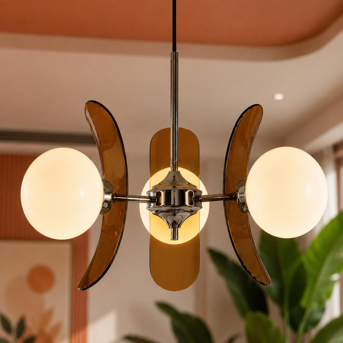 Sputnik Metal Chandelier Multi-Colour LED