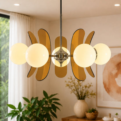 Sputnik Metal Chandelier Multi-Colour LED