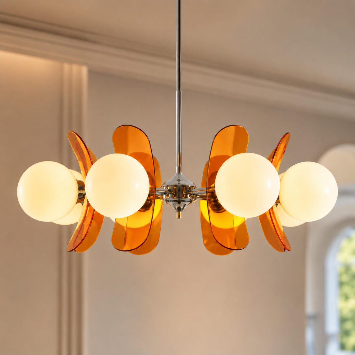 Sputnik Metal Chandelier Multi-Colour LED