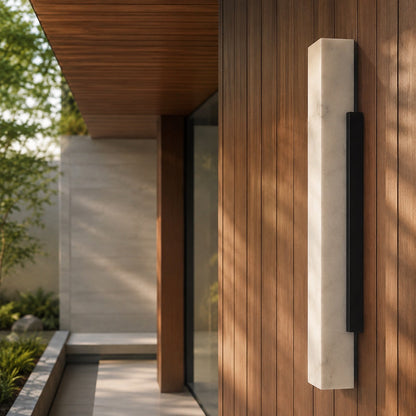 Modern Outdoor Wall Light Wall Mounted Stainless Steel LED Waterproof Imitated Marble